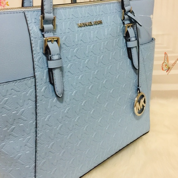 Michael Kors Charlotte Debossed Tote Bag - Picture 4 of 14